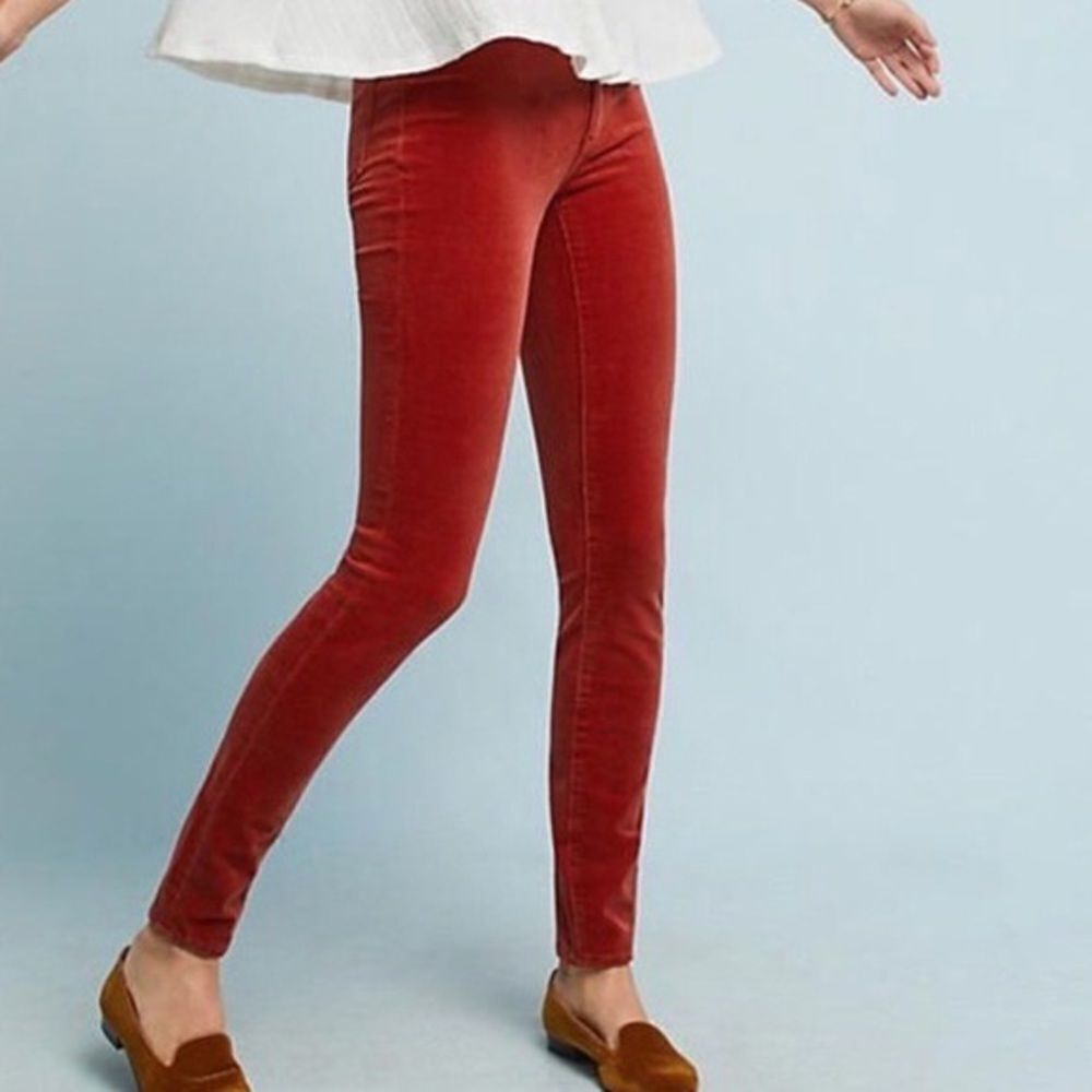 Pilcro Red Serif Corduroy Skinny Jeans - Women’s 26